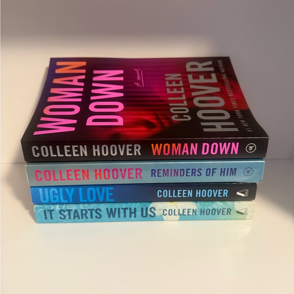 Colleen Hoover Paperback Book Set of 4 Bundle including new release Woman Down
